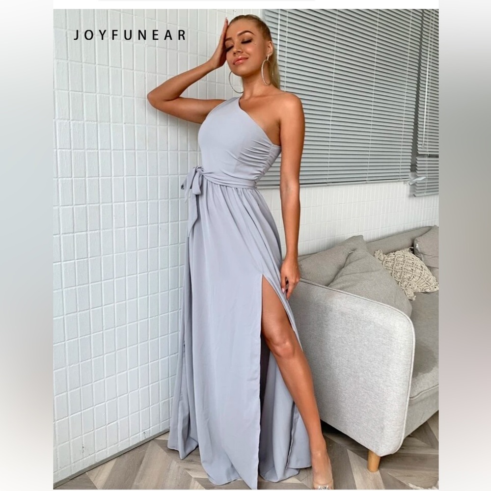 SHEIN prom or wedding guest dress. Light grey, size large